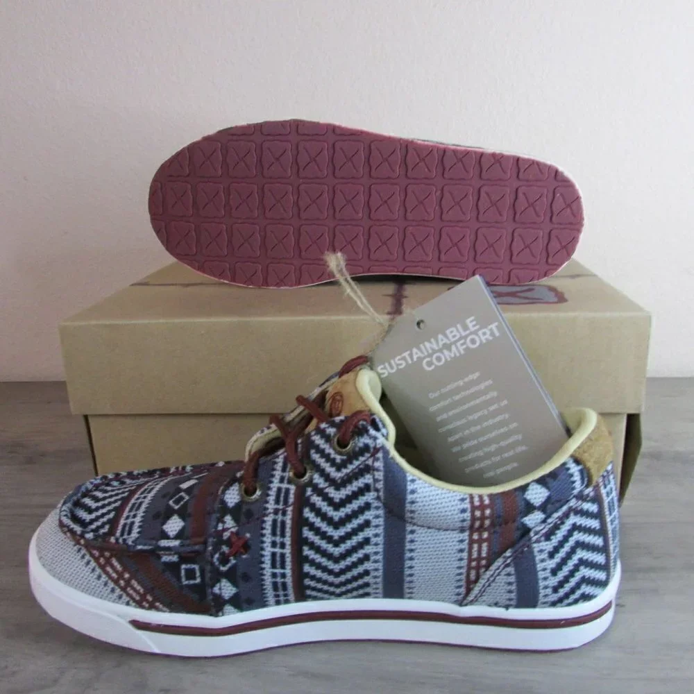 Twisted X Kid's Hooey Loper Casual Loafer Shoe - Dark Baja YHYC006
